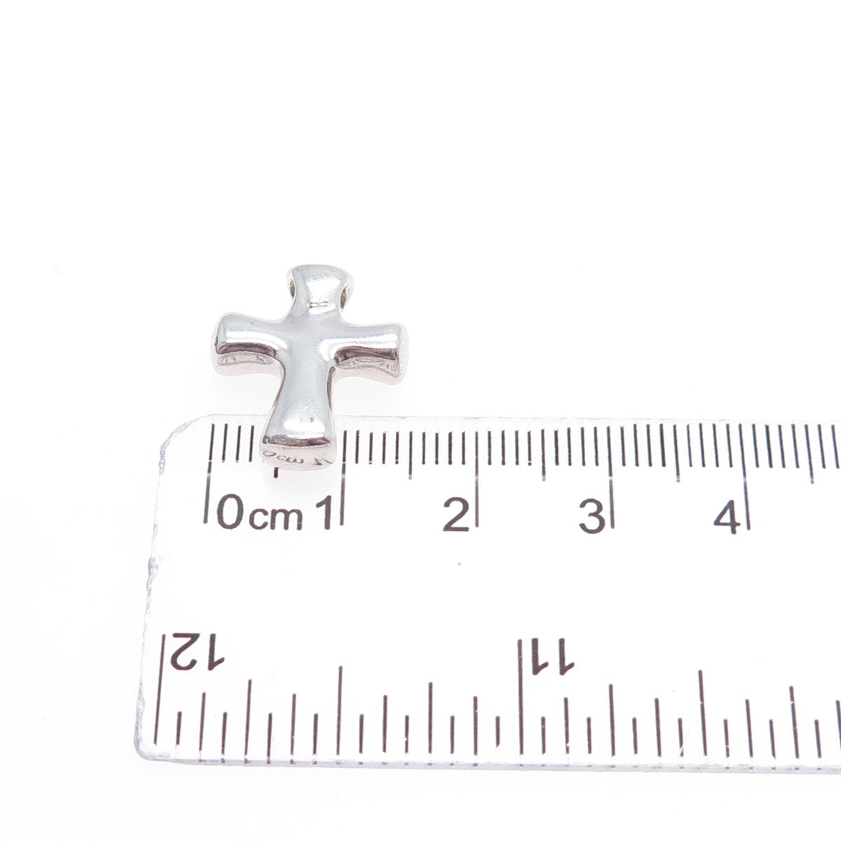 MARRA 925 Sterling Silver Vintage Cross Mini Slide Charm Pendant