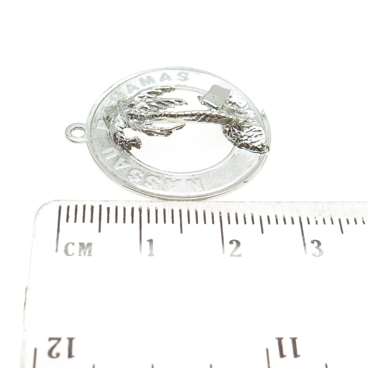 925 Sterling Silver Vintage Nassau Bahamas Palm Tree Charm Pendant