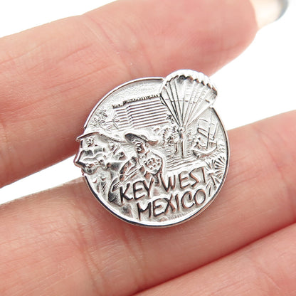 OSTBY & BARTON 925 Sterling Silver Vintage 1997 Key West Mexico Lapel Pin
