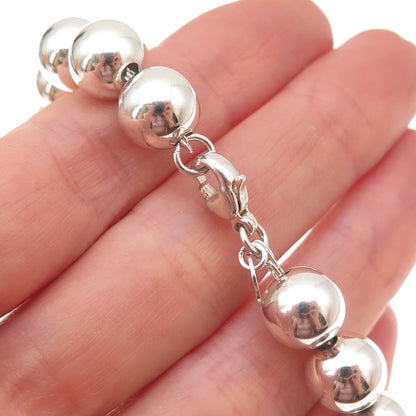 Tiffany & Co. Sterling Silver Vintage HardWear Ball Beaded Chain Necklace 18"