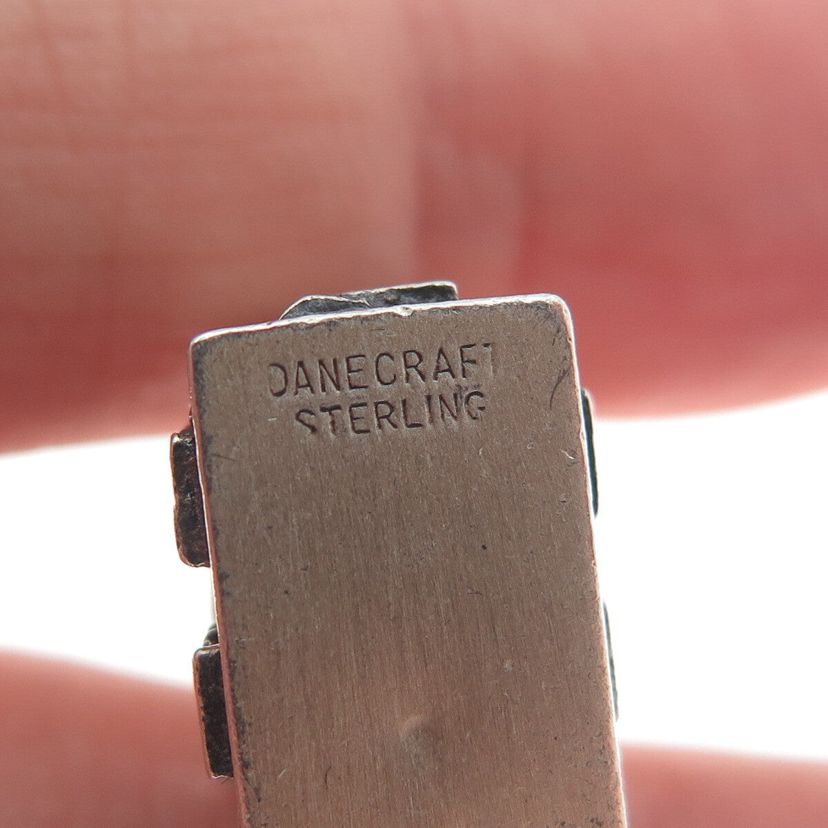 DANECRAFT Sterling Antique Church Opens With Wedding Rings Mini 3D Charm Pendant