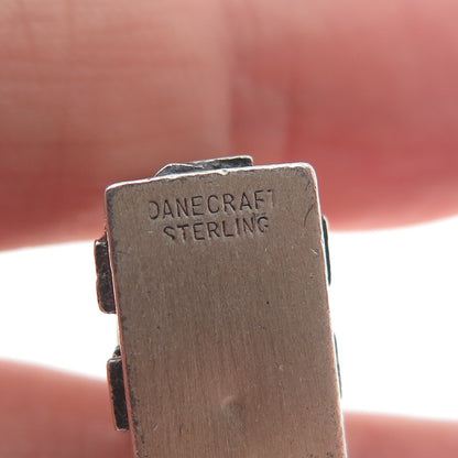 DANECRAFT Sterling Antique Church Opens With Wedding Rings Mini 3D Charm Pendant
