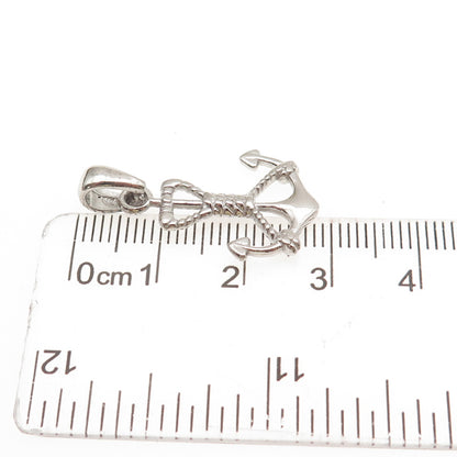 925 Sterling Silver Vintage Anchor Charm Pendant