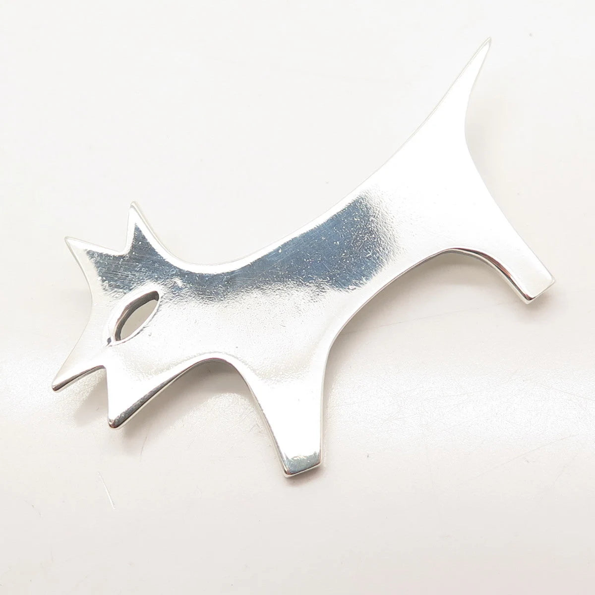 925 Sterling Silver Vintage Erika Dog Pin Brooch