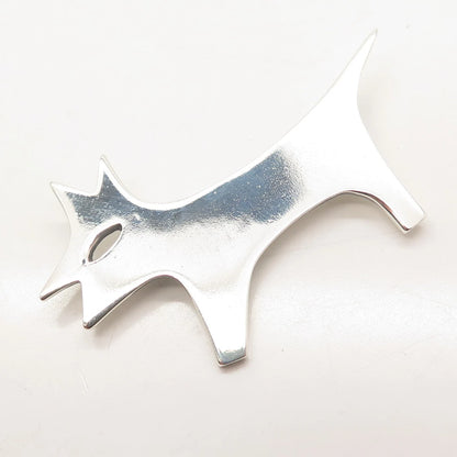 925 Sterling Silver Vintage Erika Dog Pin Brooch
