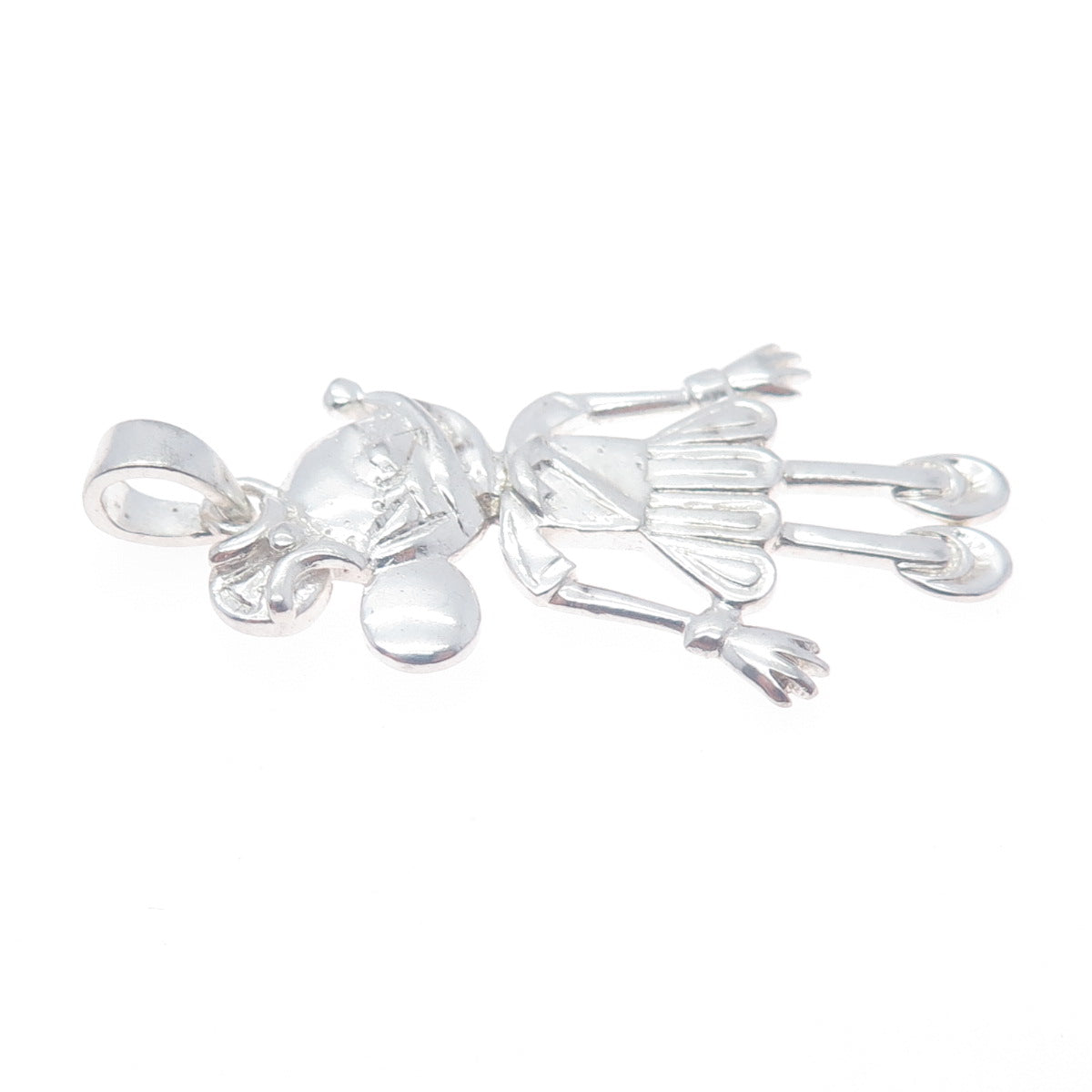 925 Sterling Silver Vintage Minnie Mouse Charm Pendant