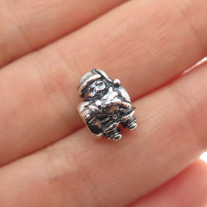 PANDORA 925 Sterling Silver Santa Claus Slide Bead Charm