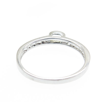 ADI 925 Sterling Silver Oval-Cut Checkered Citrine Gemstone Dotted Ring Size 8