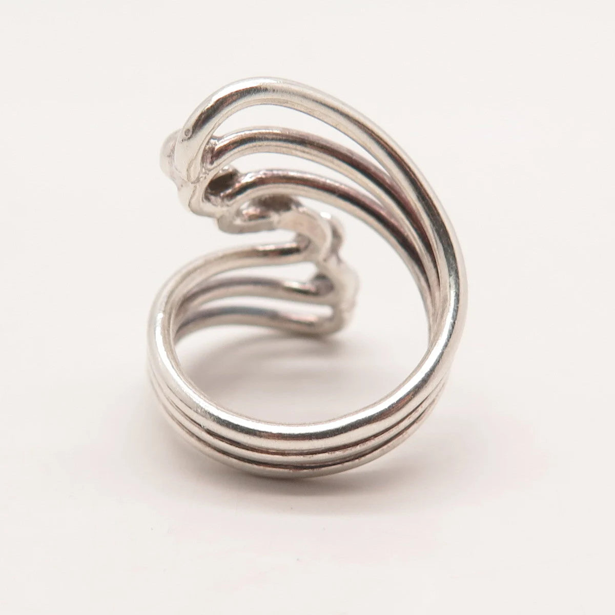 925 Sterling Silver Vintage Beaded Statement Ring Size 6.25