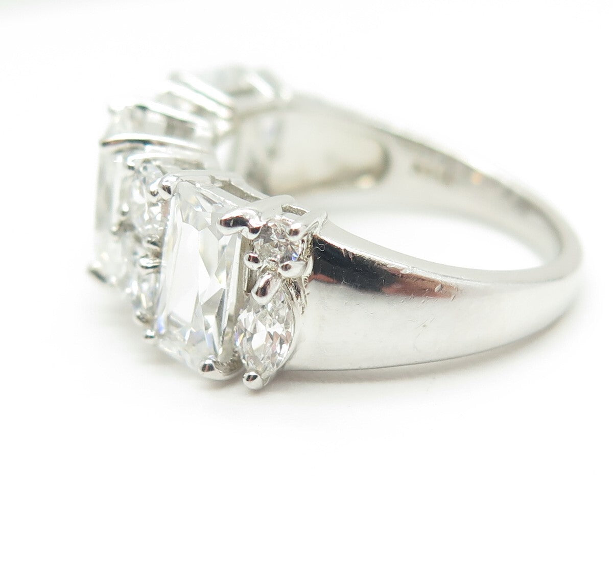 HAN 925 Sterling Silver Multi-C Z Ring Size 7