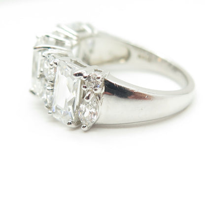 HAN 925 Sterling Silver Multi-C Z Ring Size 7