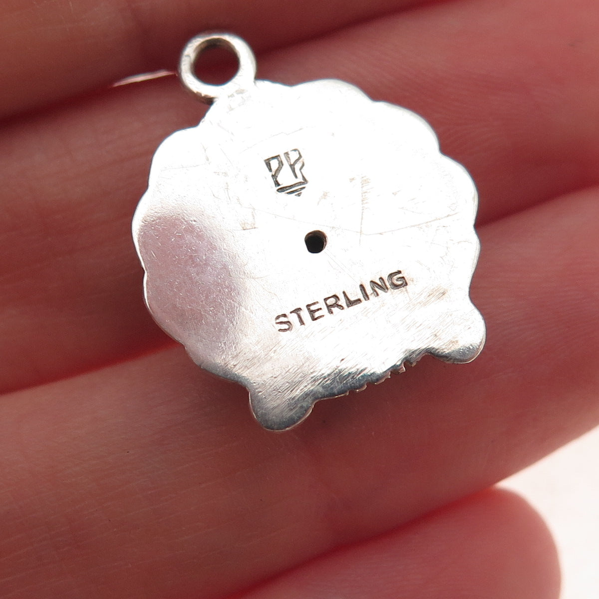 Carl Poul Petersen 925 Sterling Silver Antique Art Deco Seashell Charm Pendant