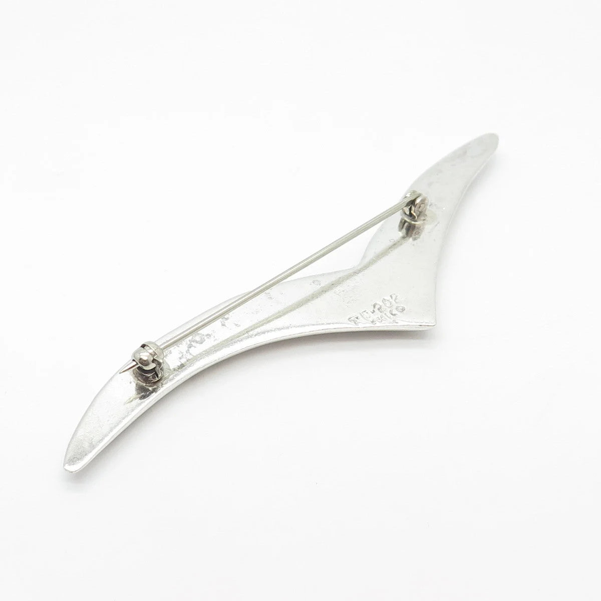 925 Sterling Silver Vintage Mexico Check Mark Pin Brooch