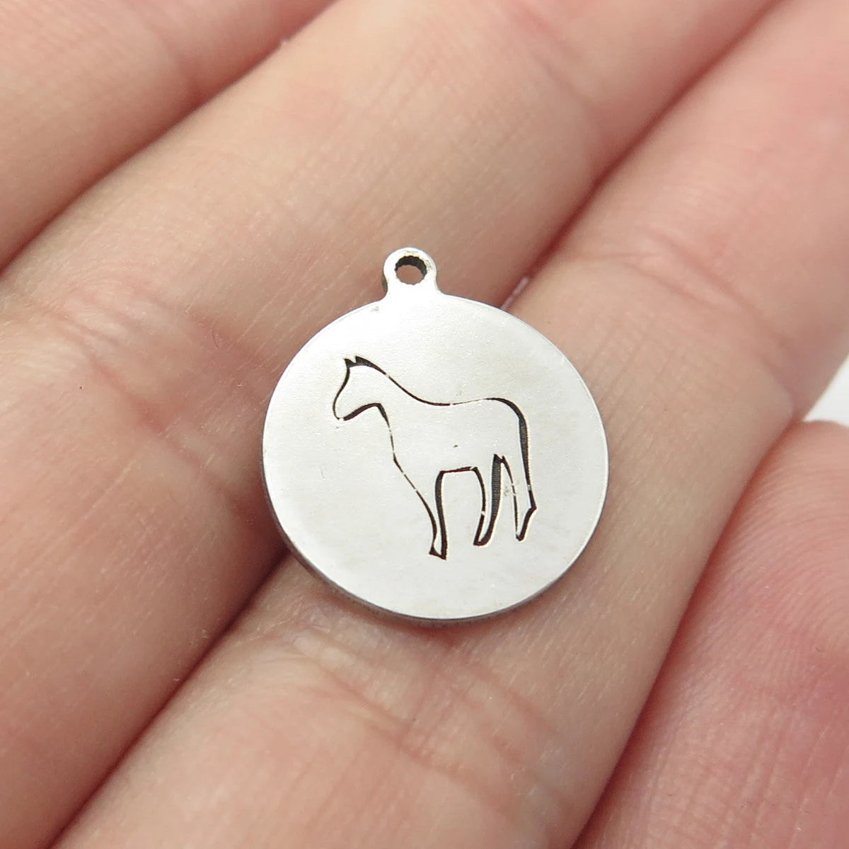 925 Sterling Silver USA Two In Town Horse Charm Pendant