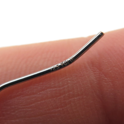 925 Sterling Silver Twisted Petal Dangle Earrings