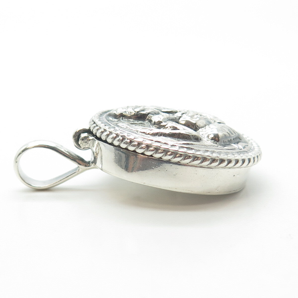 925 Sterling Silver Vintage Ganesha Hindu Goddess Locket Pendant