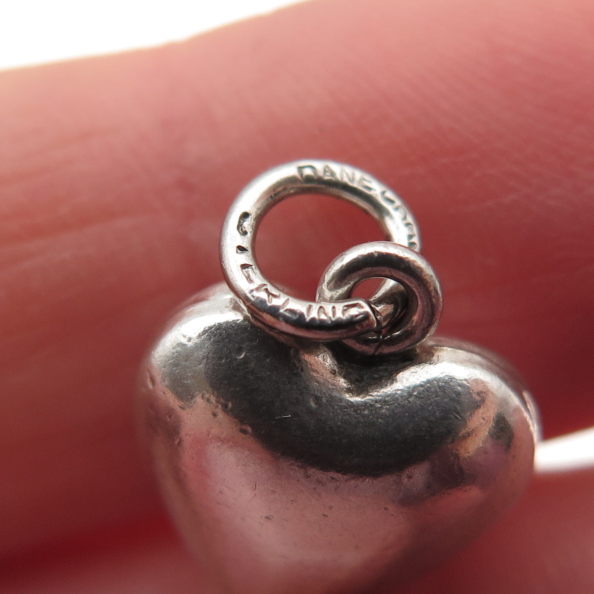 DANECRAFT 925 Sterling Silver Vintage Chatelaine Heart Mini Charm Pendant