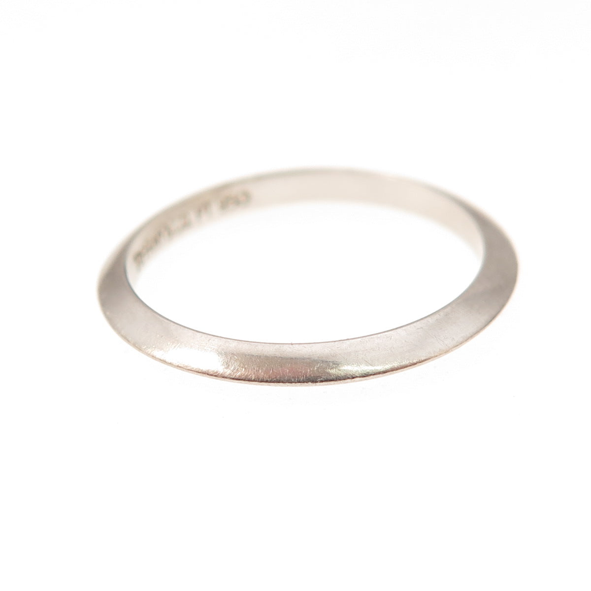 Tiffany & Co. 950 Platinum Vintage Knife-Edge Wedding Band Ring Size 6