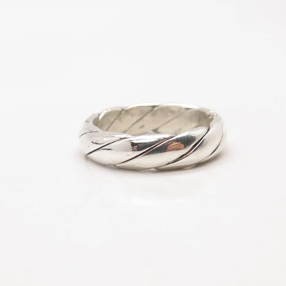 925 Sterling Silver Vintage Mexico Band Ring Size 7.25