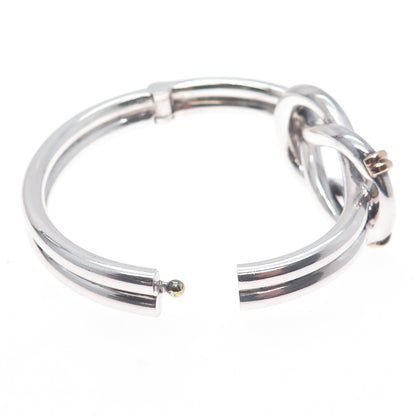 Spritzer & Fuhrmann Sterling Silver 14K Gold Vintage Love Knot Bracelet 6.75"