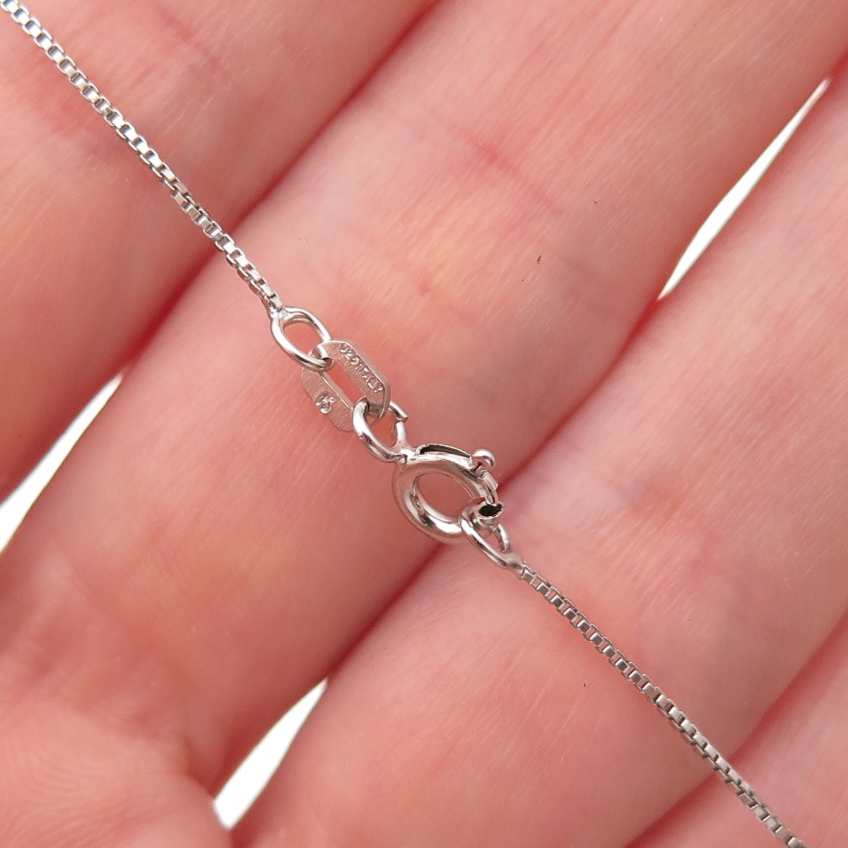 Chuck Clemency 925 Sterling Silver Real Tanzanite Box Chain Necklace 18"