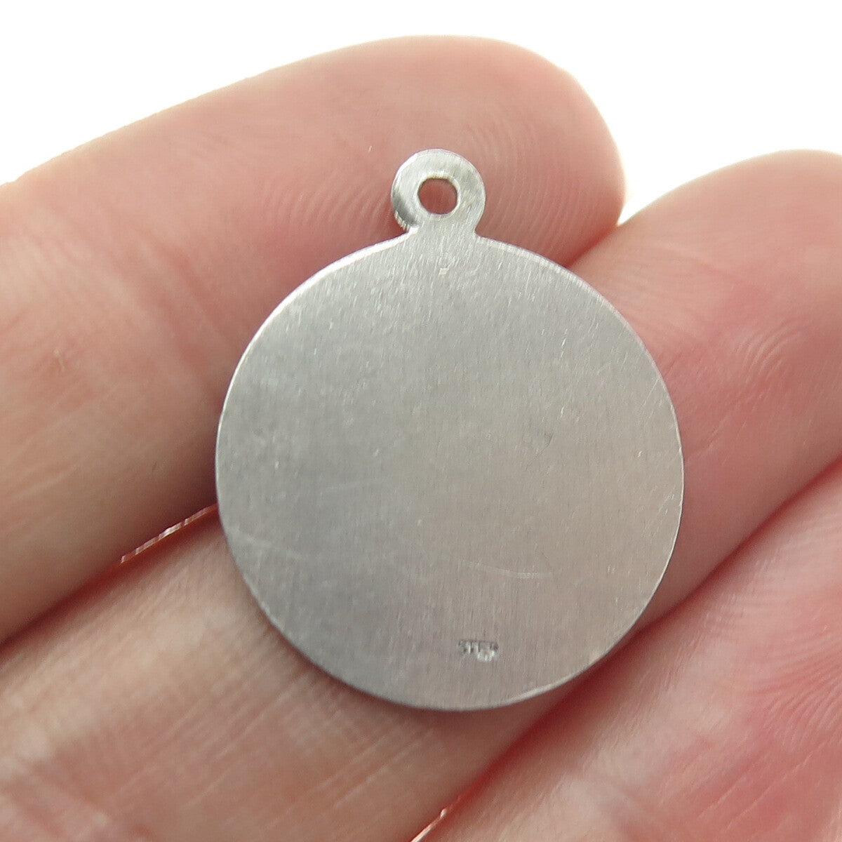 925 Sterling Silver Vintage "Confirmation" Round Pendant