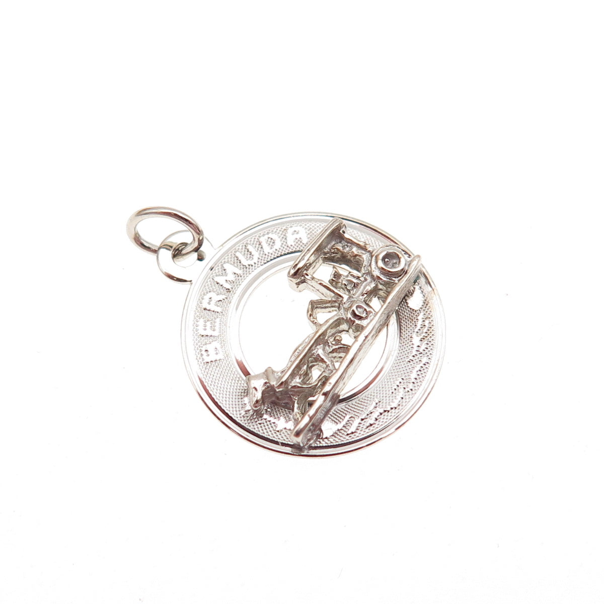 CREA 925 Sterling Silver Vintage Bermuda Carriage Mini Charm Pendant