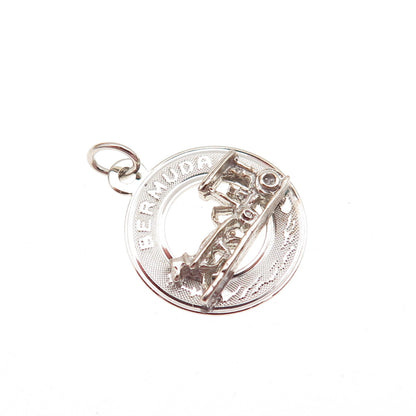 CREA 925 Sterling Silver Vintage Bermuda Carriage Mini Charm Pendant