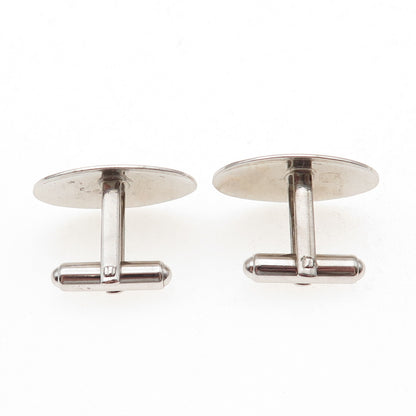 JML Diplomat 925 Sterling Silver Vintage Engraved Oval Cufflinks