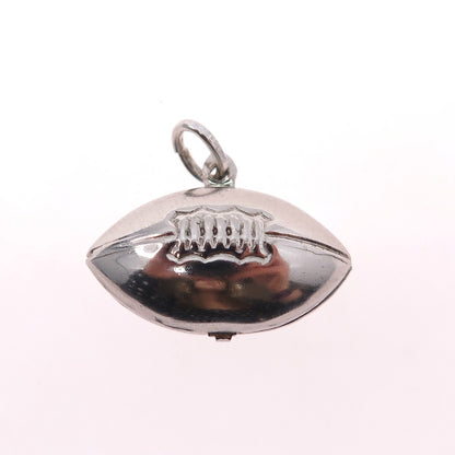 925 Sterling Silver Vintage Baseball 3D Charm Pendant