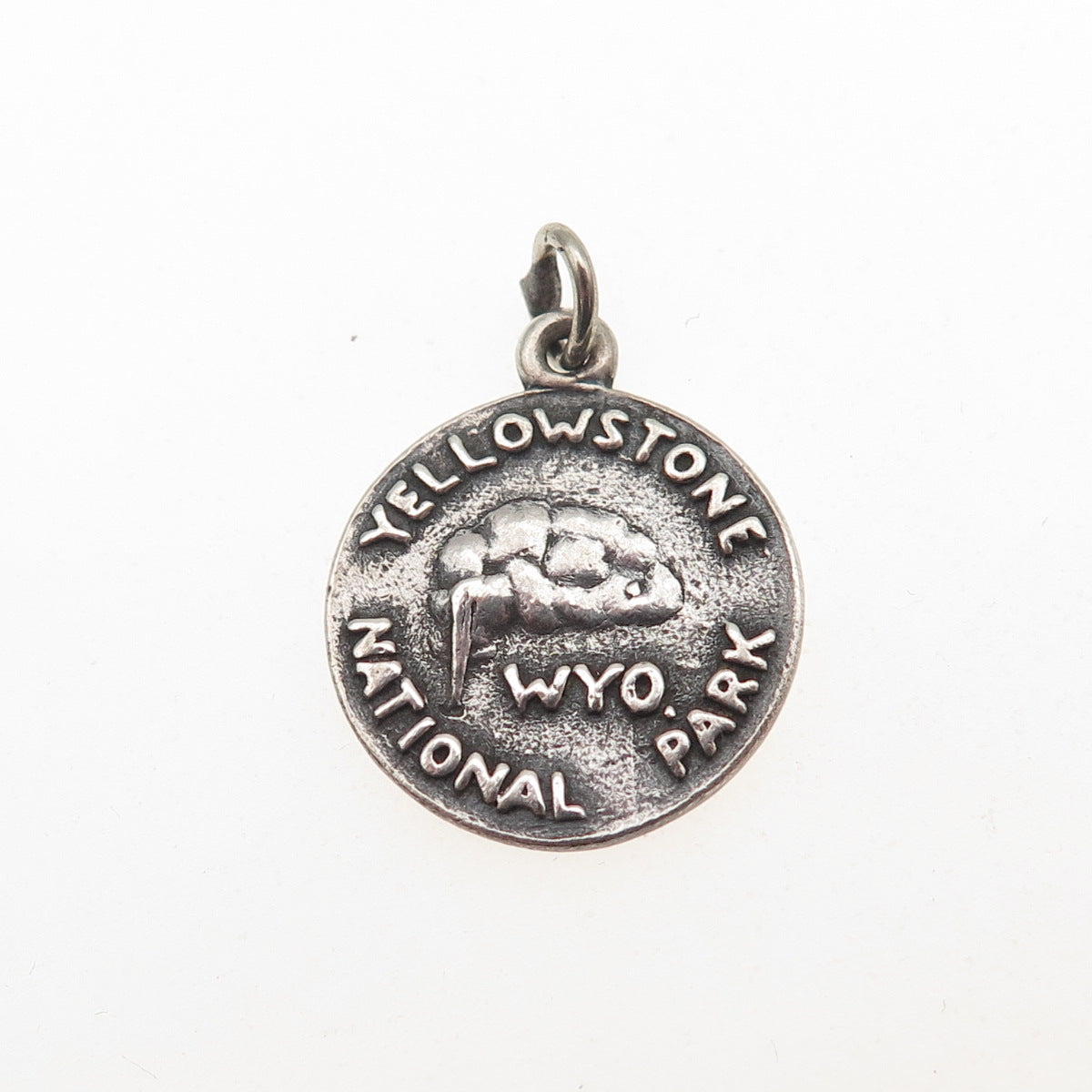 925 Sterling Silver Vintage Yellowstone National Park Mini Charm Pendant