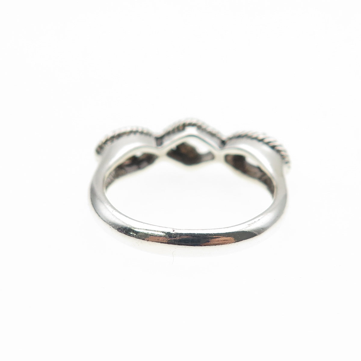 BARSE 925 Sterling Silver Vintage Swirl Oxidized Ring Size 8