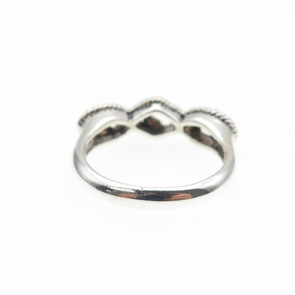 BARSE 925 Sterling Silver Vintage Swirl Oxidized Ring Size 8