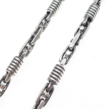 Braccio 925 Sterling Silver Vintage Anchor Chain Necklace 22"