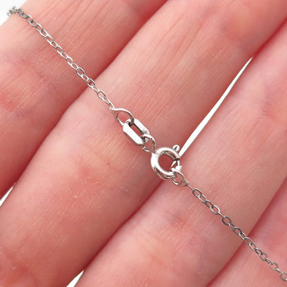 Chuck Clemency 925 Sterling Silver Real Tanzanite White Topaz Chain Necklace 20"
