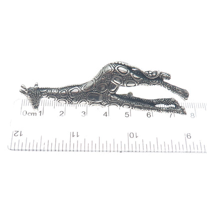 925 Sterling Silver Vintage Mexico Giraffe Oxidized Pin Brooch