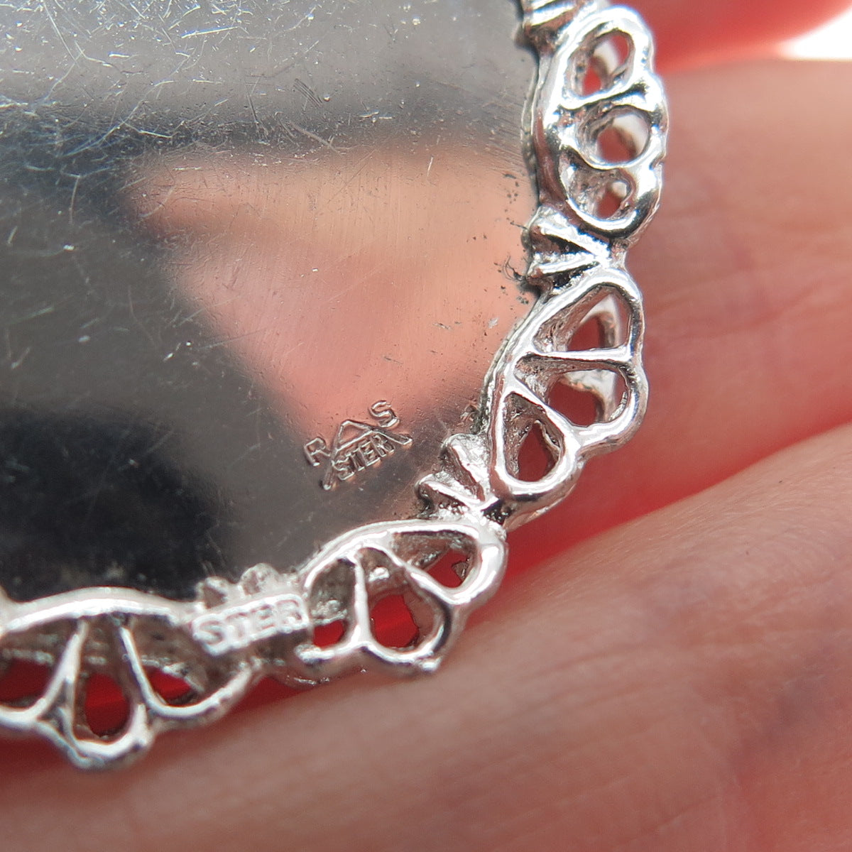 925 Sterling Silver Vintage The Lord Is My Shepherd Ornate Religious Pendant