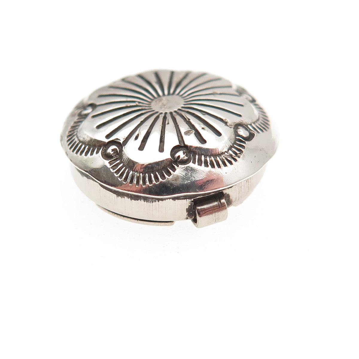 Old Pawn 925 Sterling Silver Vintage Southwestern Concho Tribal Clip Button