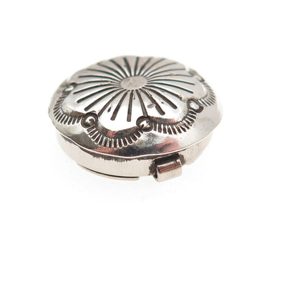 Old Pawn 925 Sterling Silver Vintage Southwestern Concho Tribal Clip Button