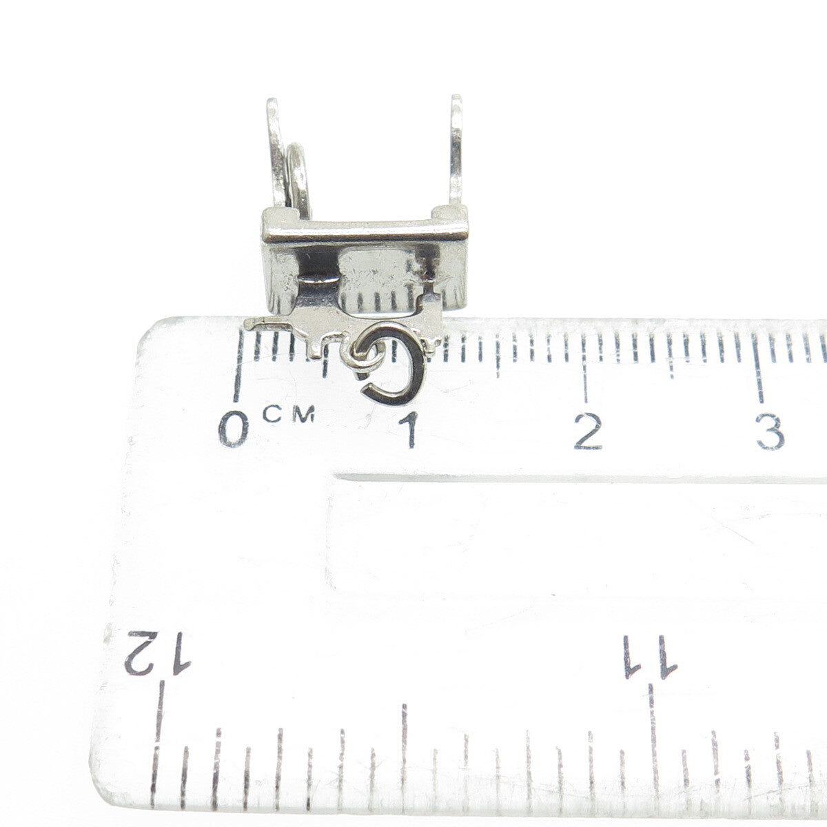 CARL ART 925 Sterling Silver Antique Art Deco Sewing Machine 3D Pendant