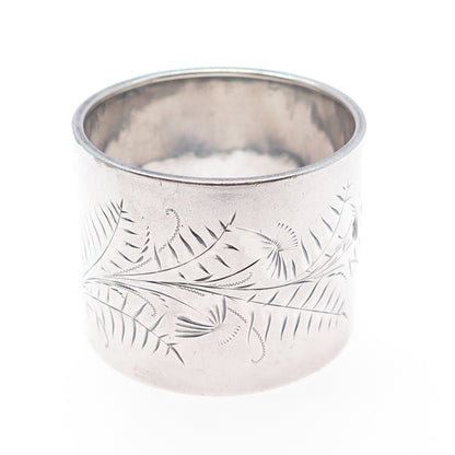 GORHAM 925 Sterling Silver Antique Victorian Engraved Napkin Ring Holder #880