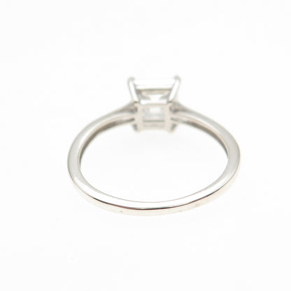 Chuck Clemency 925 Sterling Silver Princess-Cut C Z Engagement Ring Size 6
