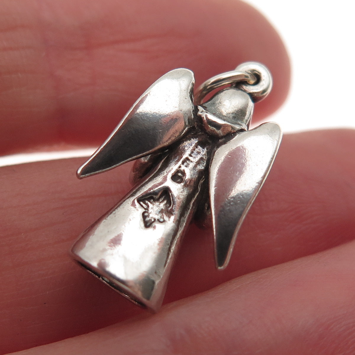 Sunwest 925 Sterling Silver Vintage Praying Angel 3D Mini Charm Pendant