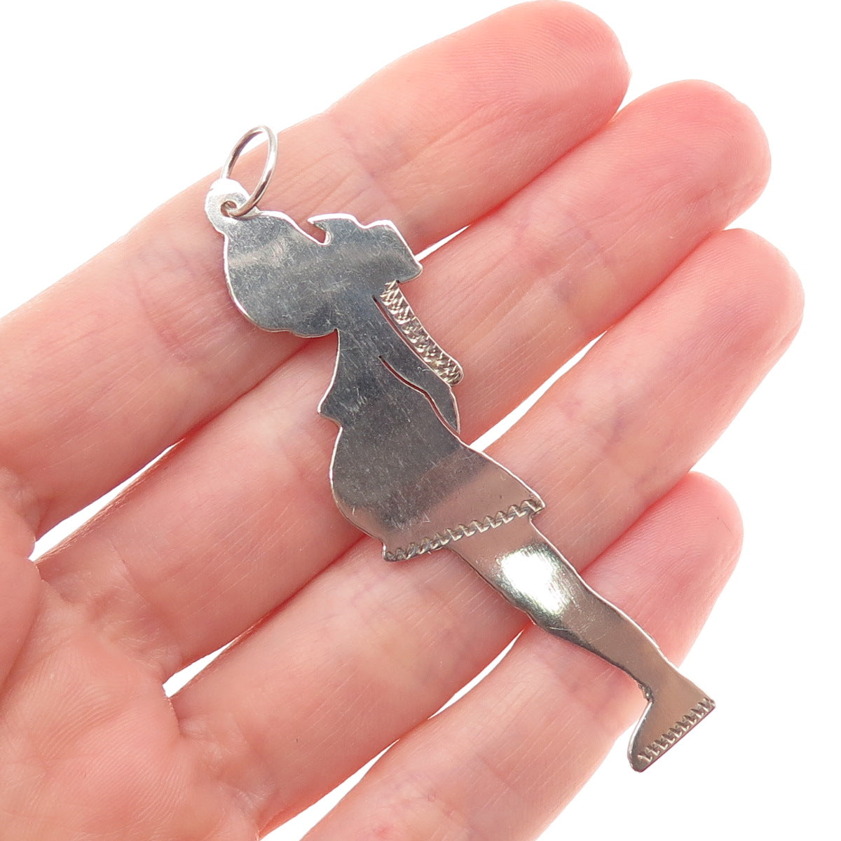 900 Silver Vintage Goofy Cartoon Character Charm Pendant