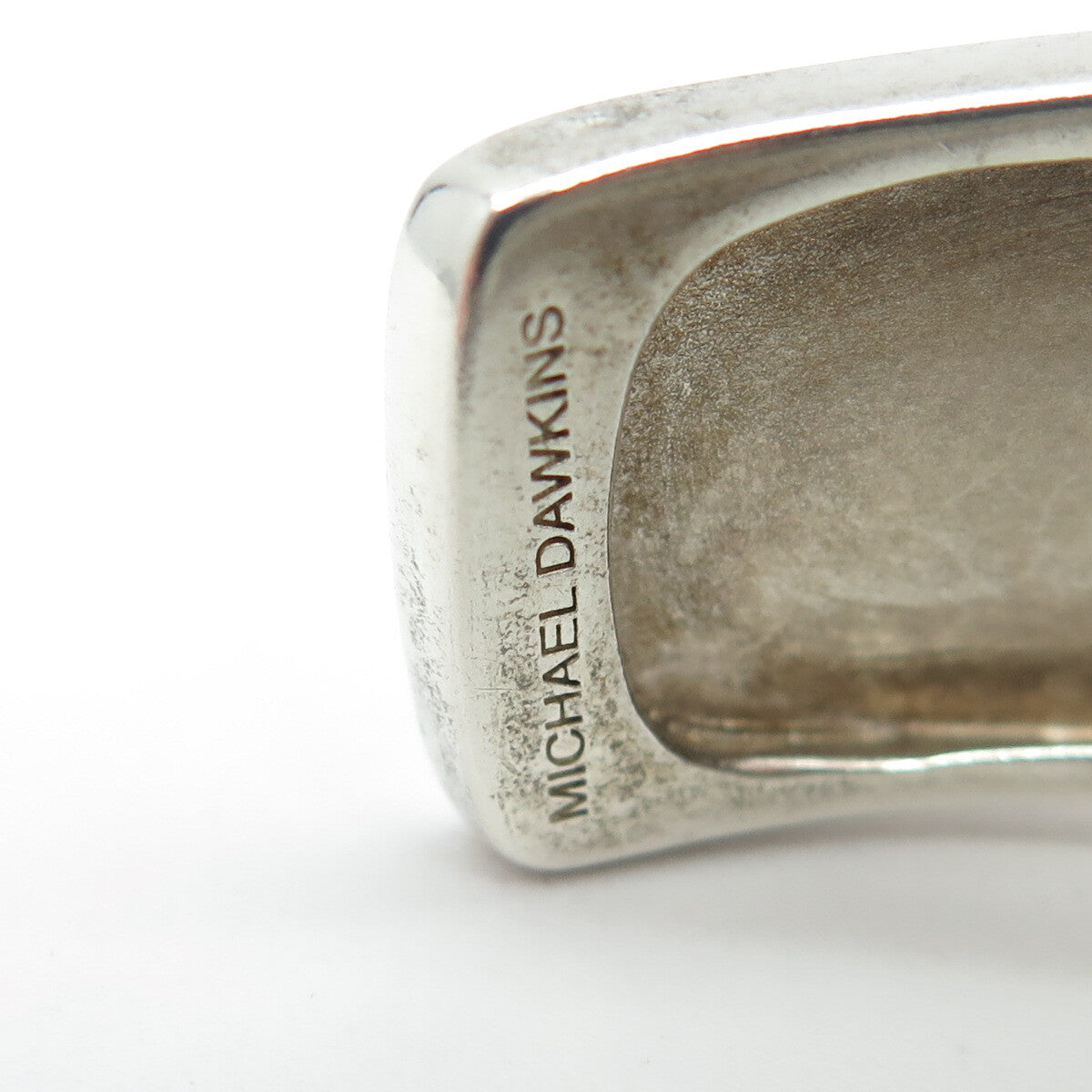 MICHAEL DAWKINS 925 Sterling Silver Vintage Modernist Adjustable Bracelet 7.25"