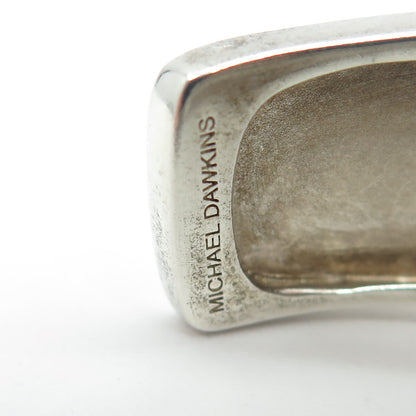 MICHAEL DAWKINS 925 Sterling Silver Vintage Modernist Adjustable Bracelet 7.25"