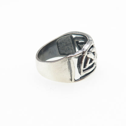 925 Sterling Silver Vintage Celtic Knot Oxidized Ring Size 6.25