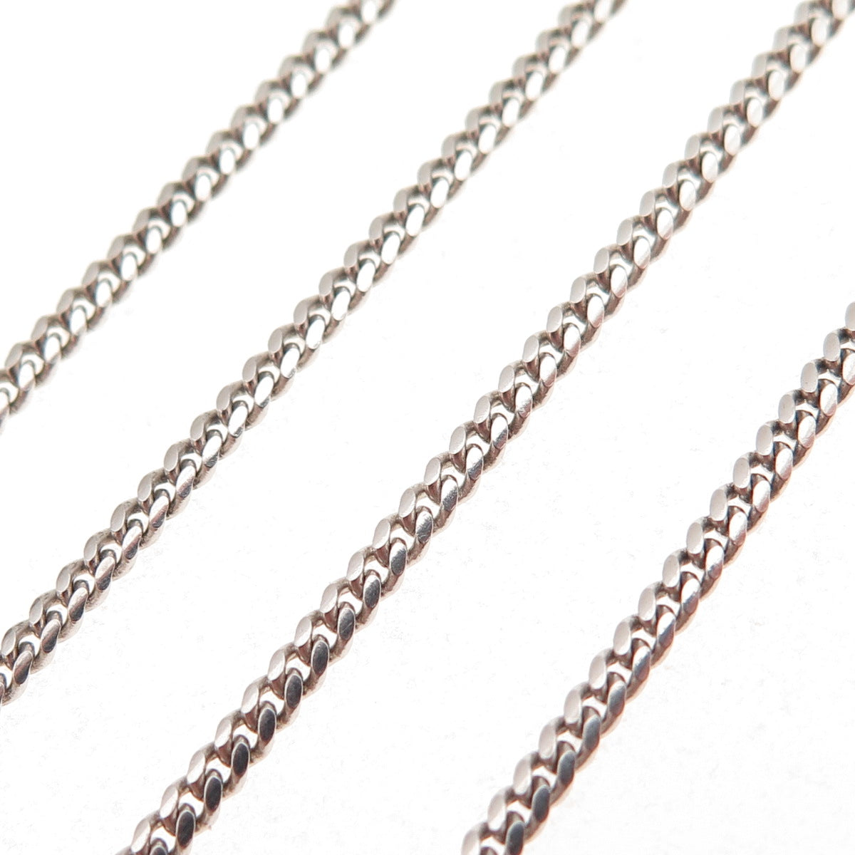 925 Sterling Silver Italy Cuban Chain Necklace 22"