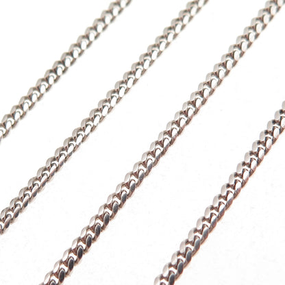925 Sterling Silver Italy Cuban Chain Necklace 22"