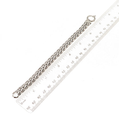 925 Sterling Silver Woven Bracelet 7"